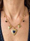 Collier cœurs et œil-de-tigre