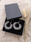 Boucles d'oreille créoles scintillantes argent - Or