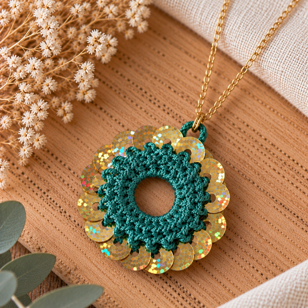 Pendentif scintillant et crochet 4cm
