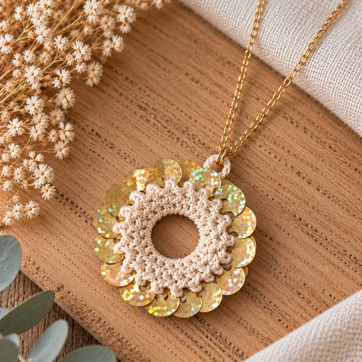 Pendentif scintillant et crochet 4cm