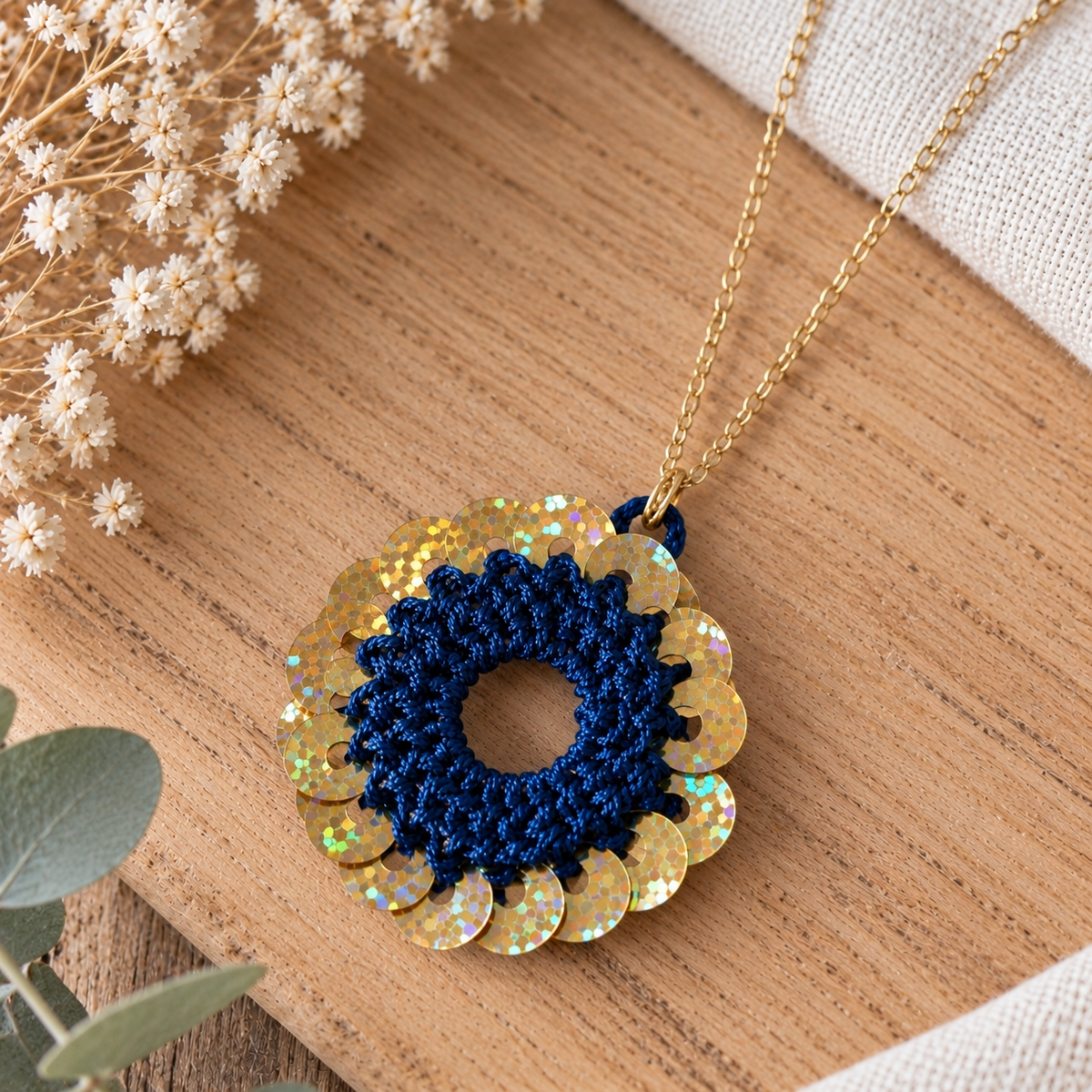 Pendentif scintillant et crochet 4cm