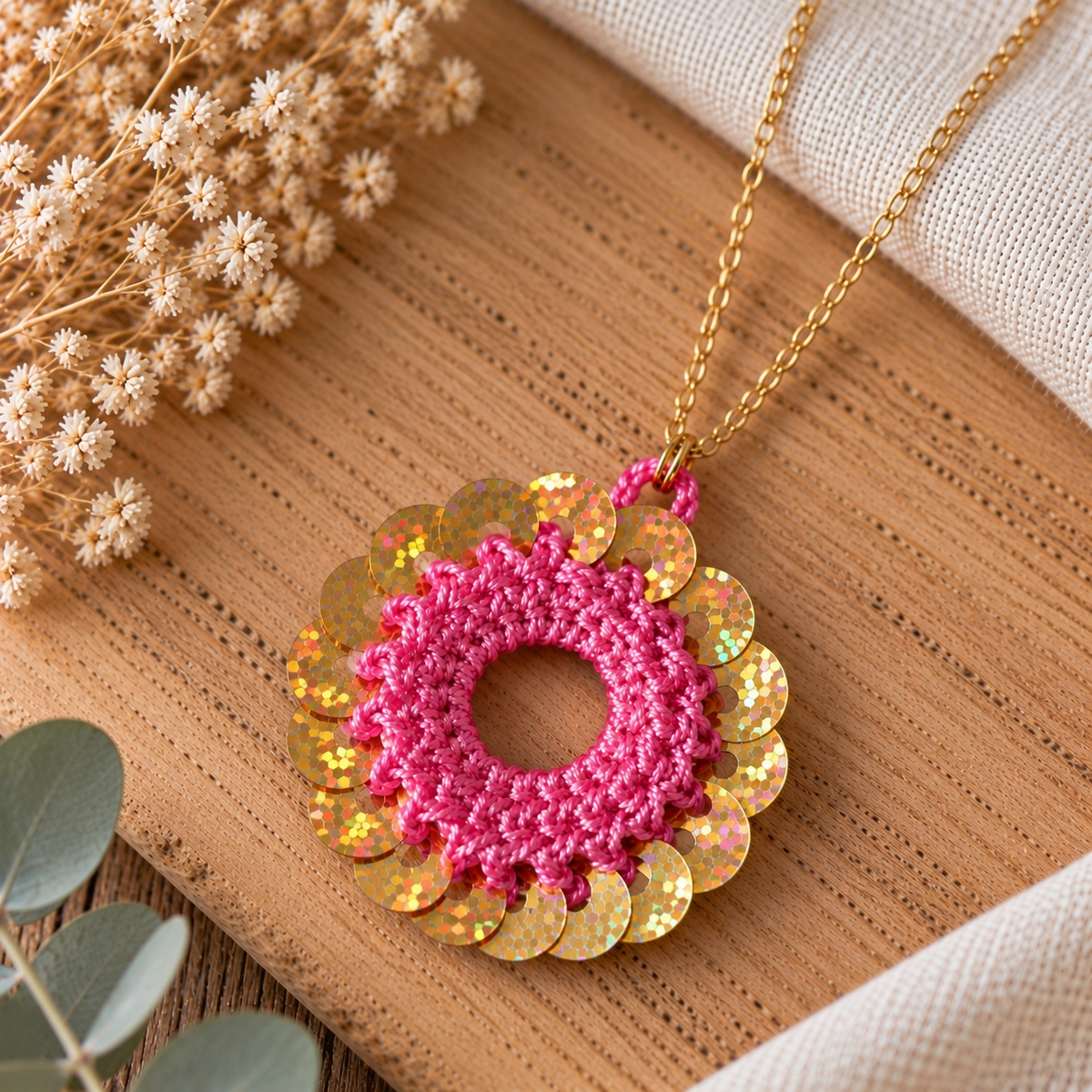 Pendentif scintillant et crochet 4cm