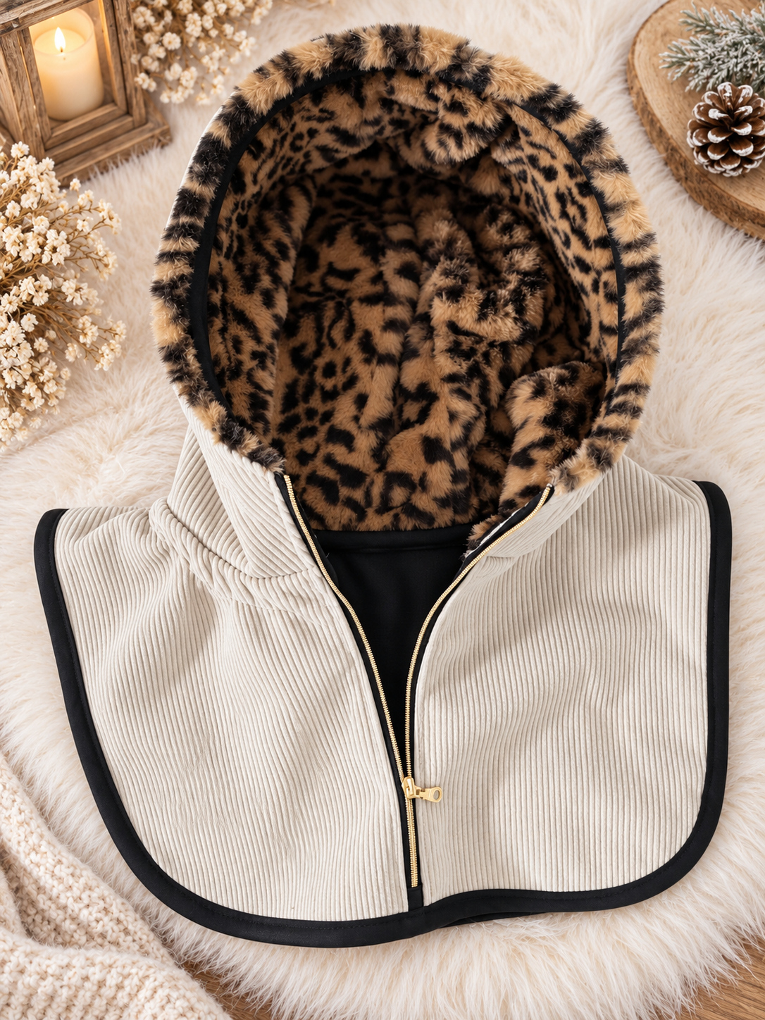Capuche amovible fourrée – Ultra chaude & douillette