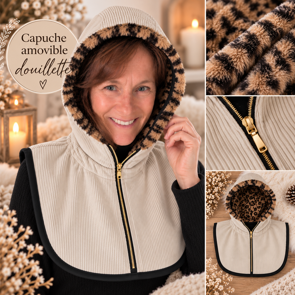 Capuche amovible fourrée – Ultra chaude & douillette