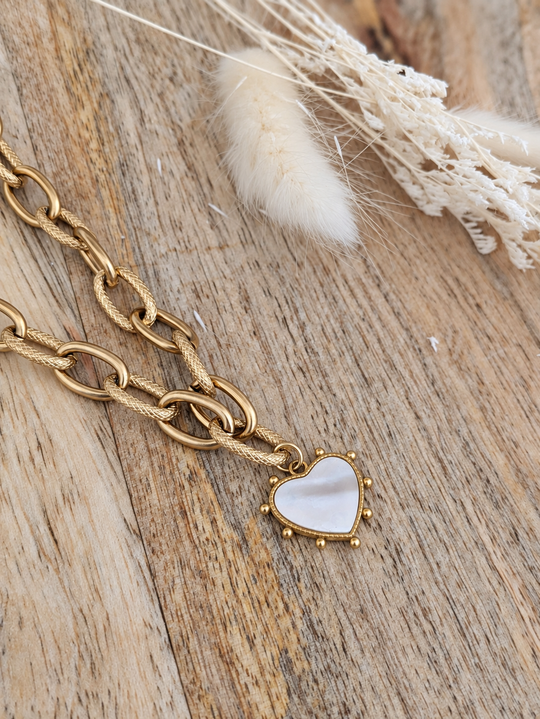 Collier Cœur Nacré